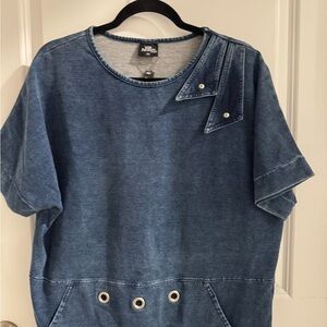 Ultimate Collection Blue Denim Short Sleeve Top